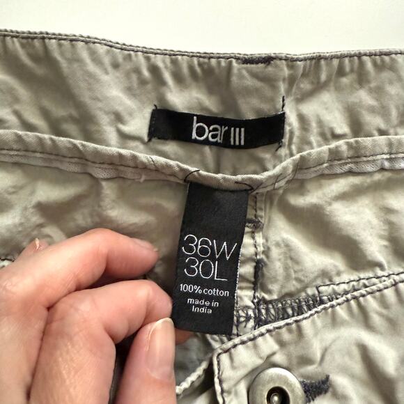 Bar III Pants Men’s Size 36x30 Tan Corduroy Cotton Pockets Elastic Ankle - Picture 2 of 7